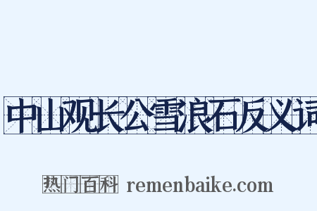 中山观长公雪浪石反义词是什么意思的图片
